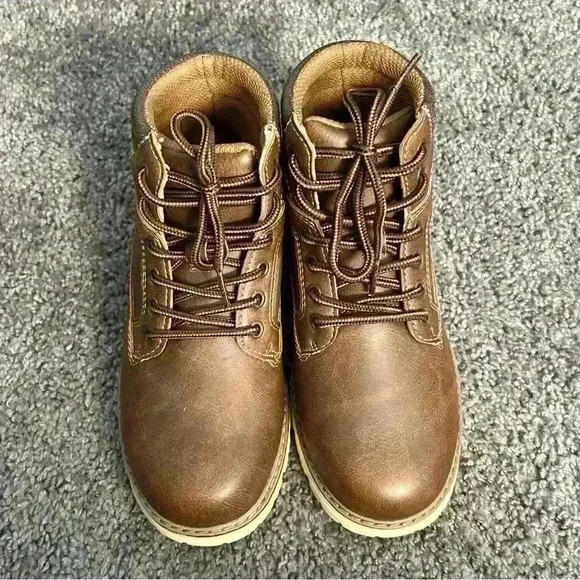 Eddie Bauer Boys Front Lace Up Boots Size 2 - Picture 1 of 5